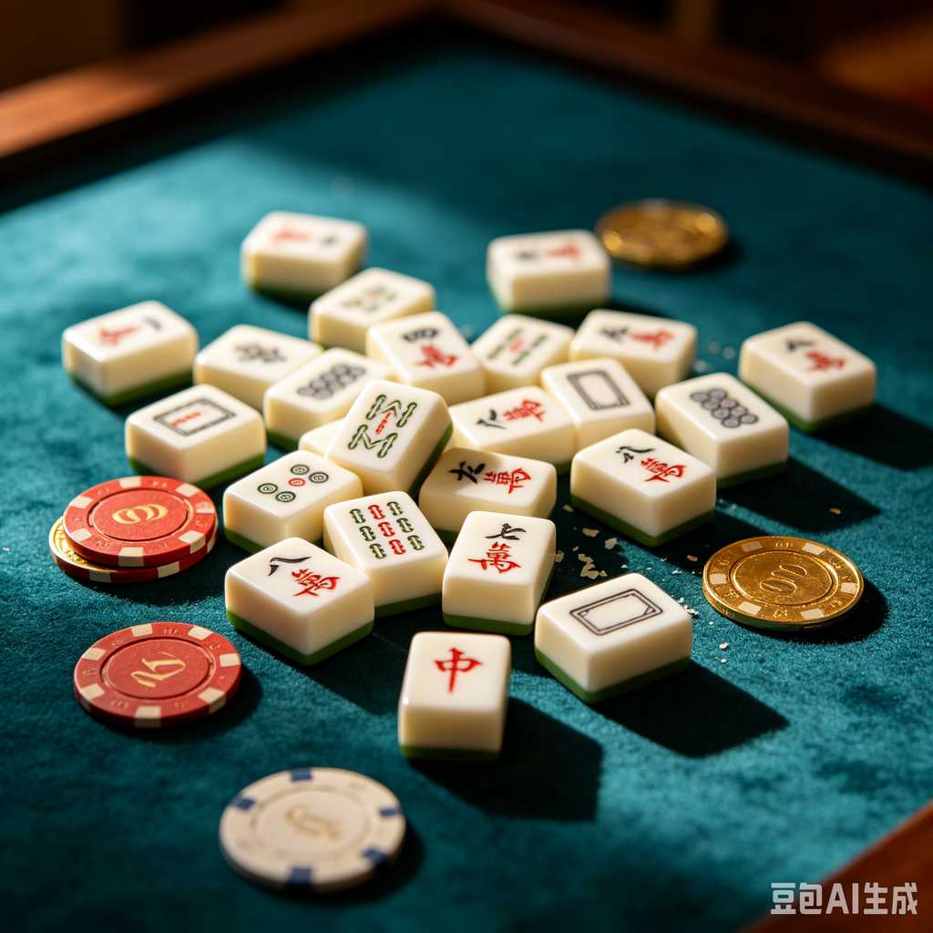 gradient green mahjong set